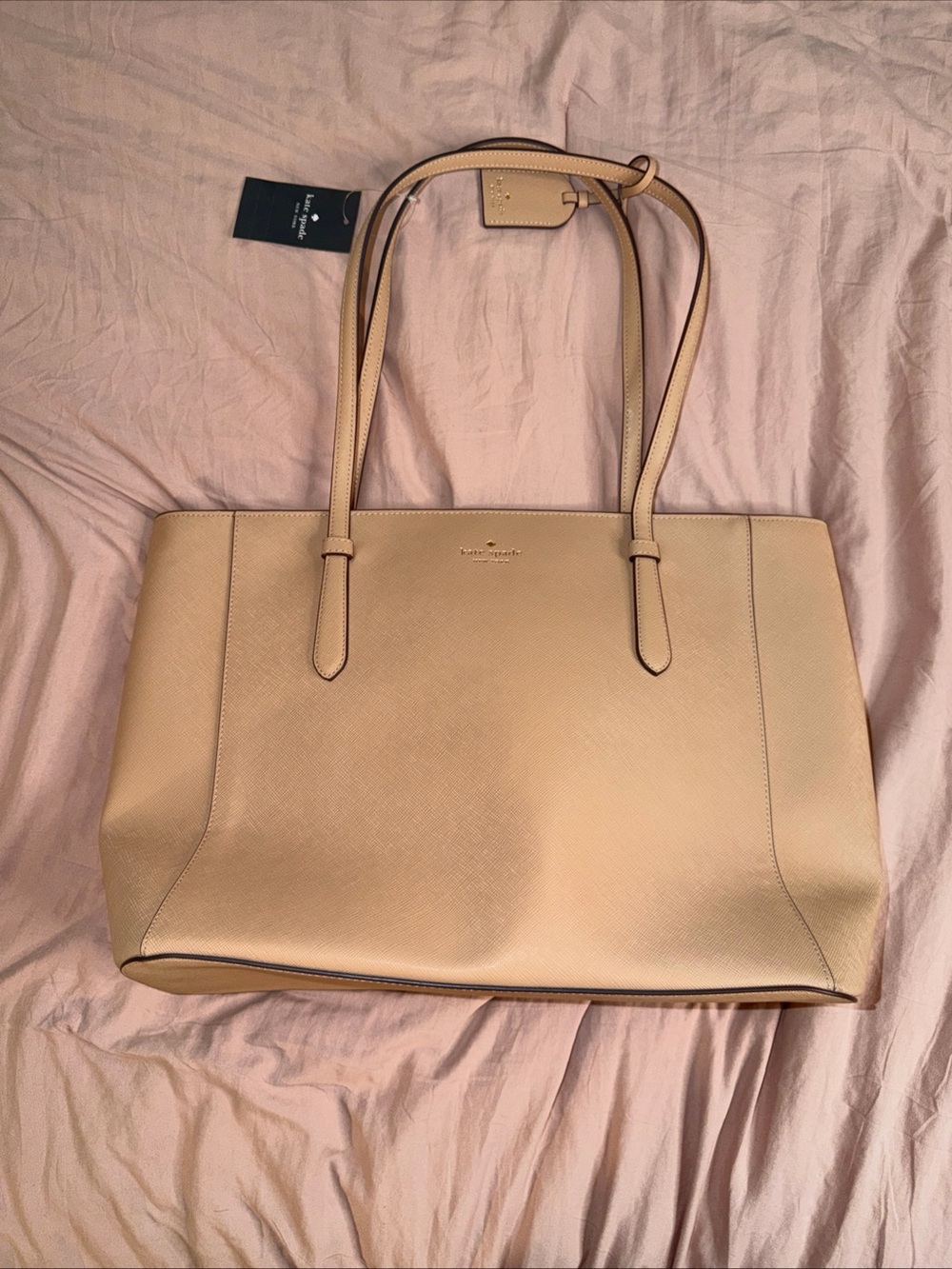 Kate Spade Schuyler Warm Beige Saffiano Tote K7354 NWT $359 Retail